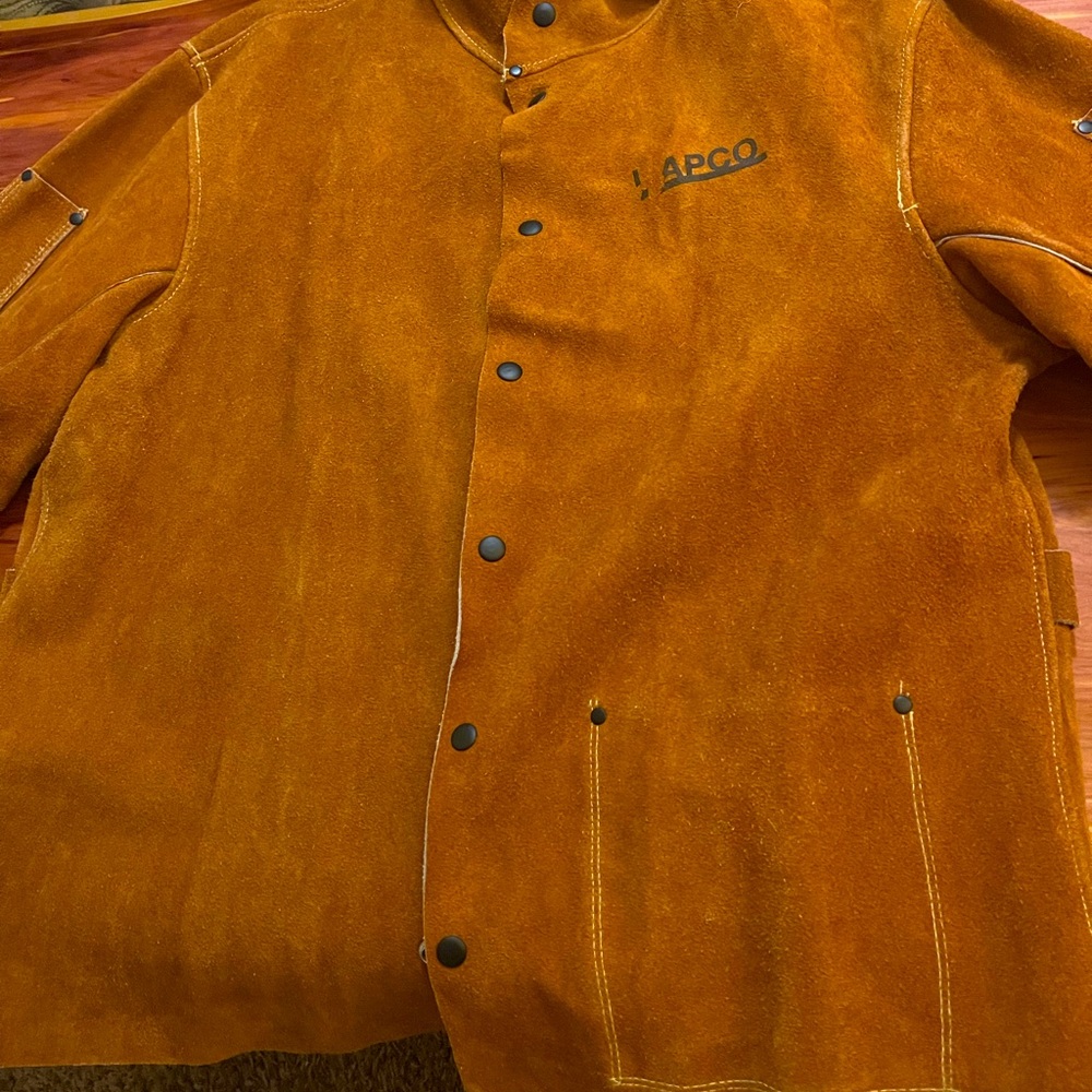 Pure leather welding jacket